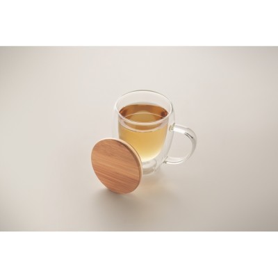 Taza de vidrio doble pared personalizada