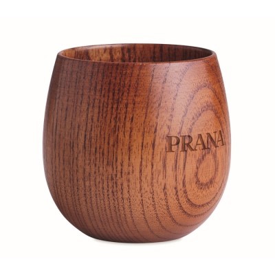 Vaso de madera de roble personalizado