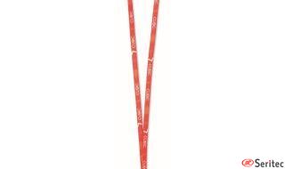 Lanyard tubular personalizado con etiqueta tejida