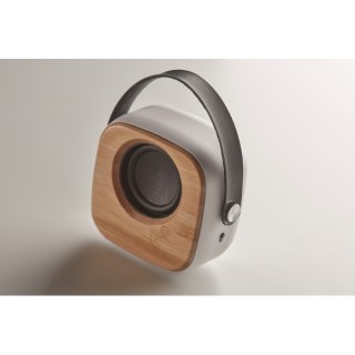 Altavoz de bambú Bluetooh 5.0 con asa personalizado